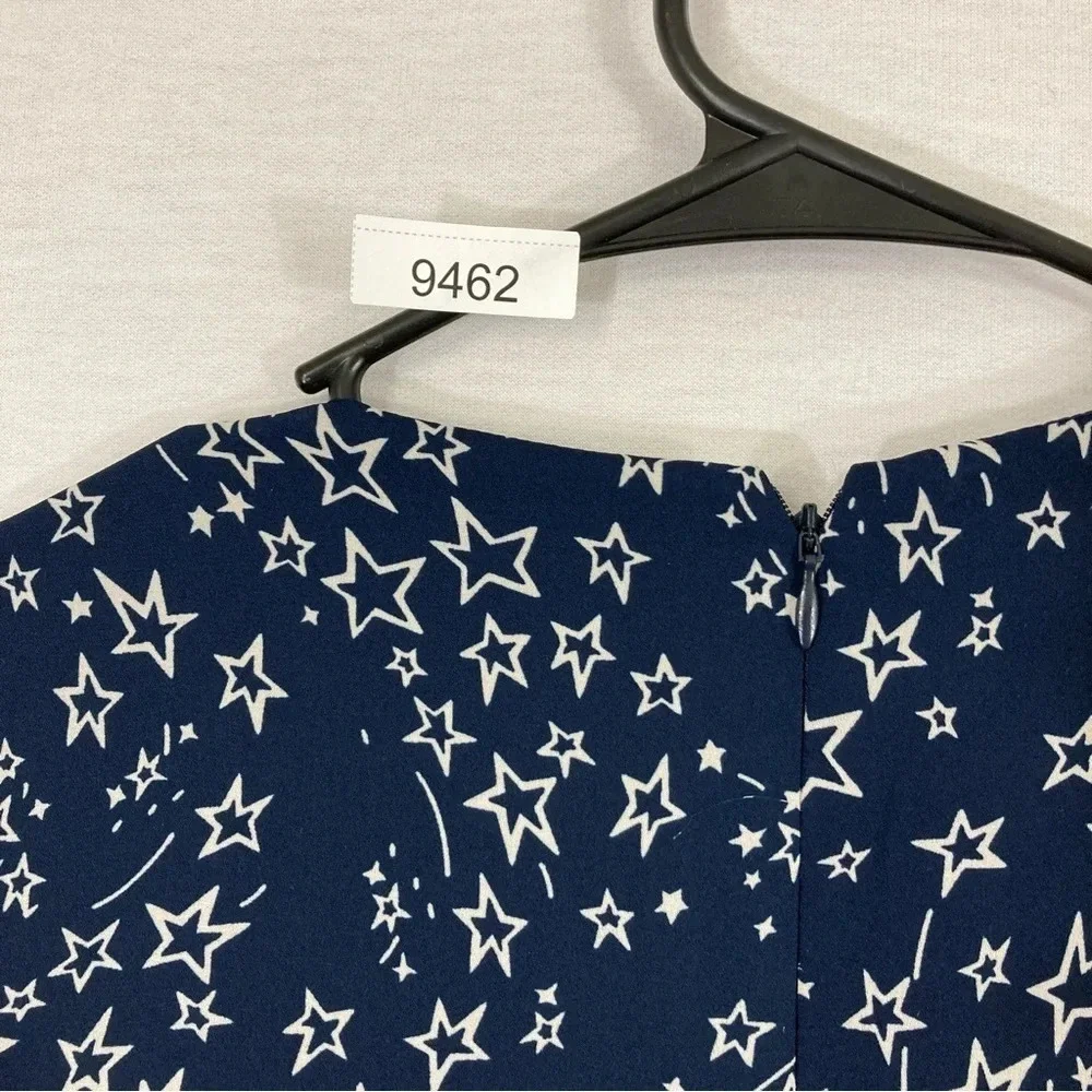 Likely size 2 Navy White Delilah Star Print Wrap Rompers‎ Feminine Romantic